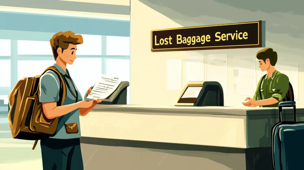 공항 수하물 분실 신고 영어 회화 팁 10가지 1 공항 분실 수하물 센터, 안내 데스크, 여행객, 도움을 주는 직원