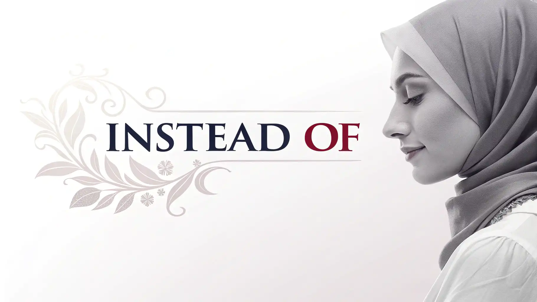 Instead와 Instead of, 정확히 알고 사용하기 'Instead'와 'Instead of' 영어 표현의 차이점을 시각적으로 나타내는 그래픽 이미지
