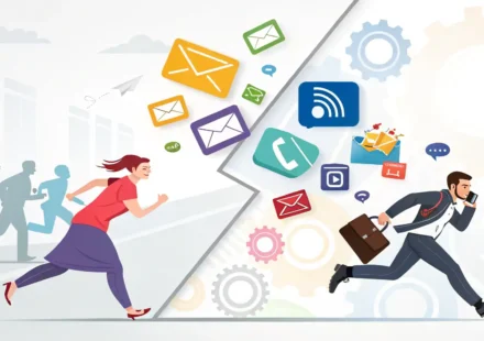 “At once” vs “Simultaneously”: 동시 행동, 영어로 이렇게 표현하세요! 여러 아이콘이 한 점으로 모이는 모습과 두 시계가 같은 시간을 가리키는 모습으로 'at once'와 'simultaneously'의 차이 및 동시 행동 영어 표현 학습을 시각화한...