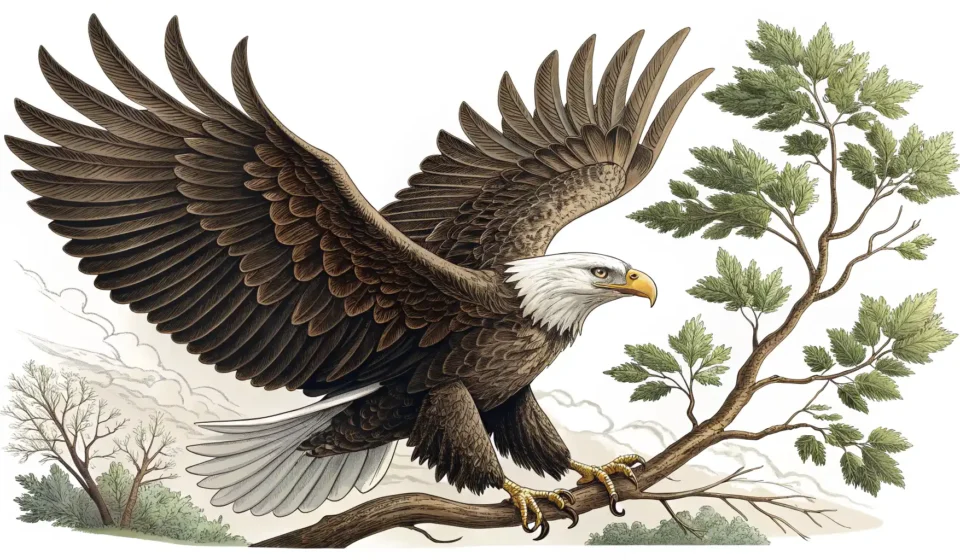 독수리 영어로? ‘Eagle’ 완벽 정복 가이드 독수리 그림과 함께 영어 표현 학습을 나타내는 이미지