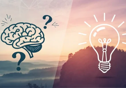 Assuming과 Given that 차이점, 영어 전제 표현 완벽 마스터 가정(물음표)과 주어진 사실(체크 표시)의 차이를 상징하는 두뇌 아이콘 분할 이미지, 영어 전제 표현 학습 시각 자료