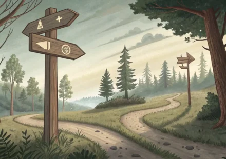 “But”와 “Yet”의 미묘한 차이, 제대로 알고 쓰기 영어 표현 'But'과 'Yet'의 미묘한 뉘앙스 차이를 상징하는 갈림길 또는 표지판 이미지