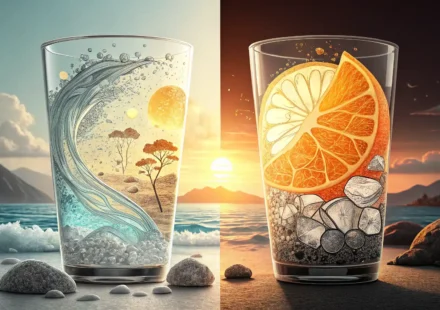 영어로 ‘불투명’ 표현하기: Opaque 완전 정복 빛이 통과하는 투명한 유리와 통과하지 못하는 불투명한 유리를 나란히 보여주며 영어 단어 'Opaque'의 의미를 시각적으로 표현한 이미지