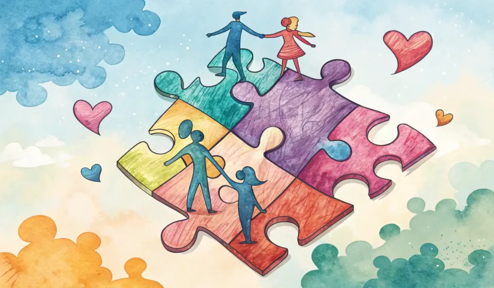 가구부터 컴퓨터까지, ‘조립’을 영어로 완벽하게 표현하는 방법 영어로 '조립'을 표현하는 방법을 배우는 것을 상징하는, 서로 맞춰지는 퍼즐 조각 이미지.