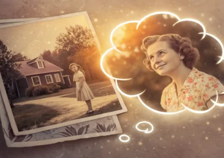 소중한 순간을 영어로: ‘추억’ 완벽 표현 가이드 영어로 추억을 표현하는 방법을 배우는 것을 상징하는 이미지: 빛바랜 사진과 영어 단어 카드.