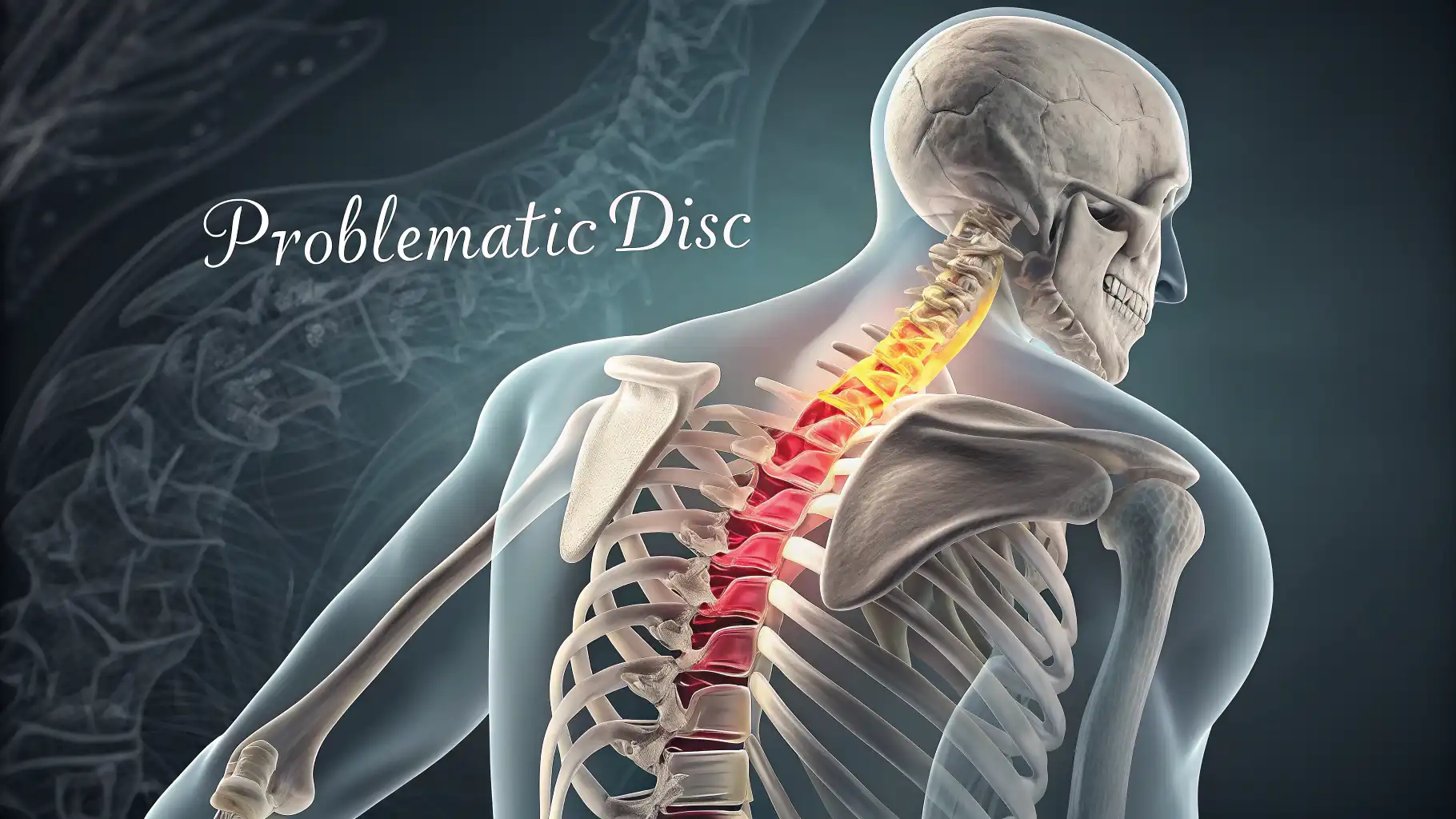 디스크 영어로: 정확한 표현과 관련 문장 알아보기 허리 디스크 관련 영어 표현: 'Herniated Disc'와 'Slipped Disc' 영어 단어 및 척추 그림 썸네일