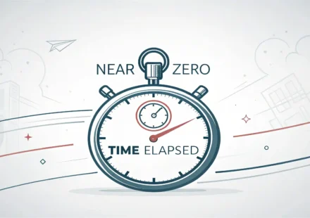 “Immediately” vs “Right away”: 미묘한 차이와 즉시성 표현 완벽 정리 즉시성을 나타내는 스톱워치 아이콘과 격식 및 비격식 상황을 상징하는 아이콘으로 갈라지는 화살표 이미지