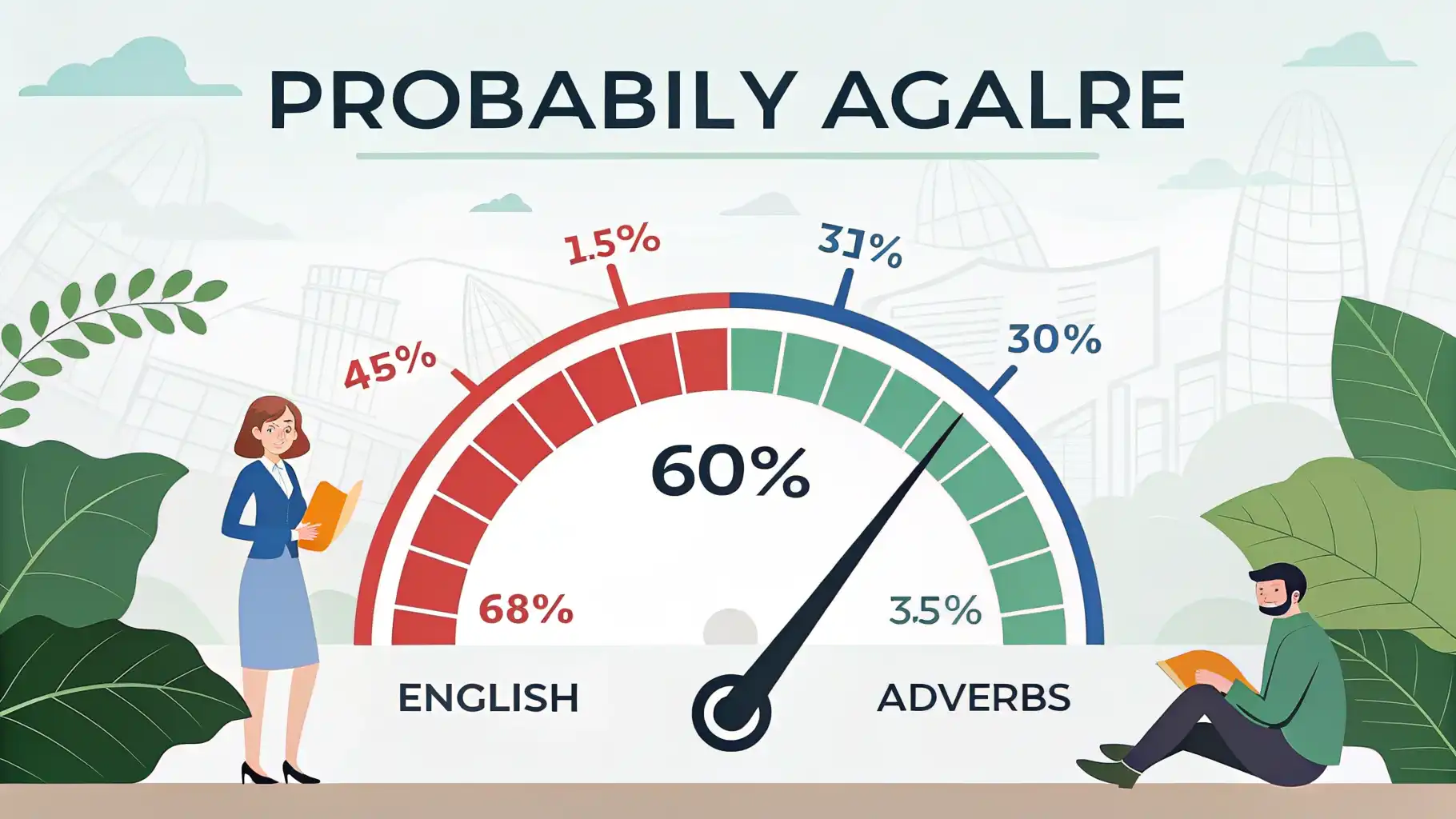 Probably와 Possibly, 가능성의 미묘한 차이 마스터하기 영어로 가능성 정도를 표현하는 'Probably'와 'Possibly'의 미묘한 확률 차이를 시각적으로 보여주는 비교 이미지