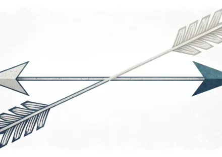 “In order to” vs “So as to”: 목적 표현 완벽 정리 하나의 목표(靶)를 향해 나아가는 두 개의 미묘하게 다른 화살표 이미지, 영어 목적 표현 'in order to'와 'so as to'의 차이와 선택을 상징함.