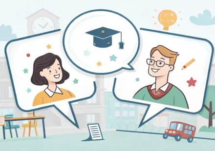 Over and over vs Again and again: 반복 표현, 뉘앙스까지 완벽 마스터! 반복을 의미하는 두 개의 다른 스타일의 말풍선 아이콘이 나란히 있어 영어 반복 표현의 미묘한 차이를 시각적으로 암시하는 이미지.