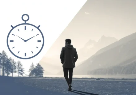 “For a while” vs “For some time”: 애매한 기간, 영어로 명확하게 표현하기 짧은 시간과 긴 시간을 나타내는 시계 아이콘과 영어 표현 학습을 상징하는 말풍선 아이콘 비교 이미지