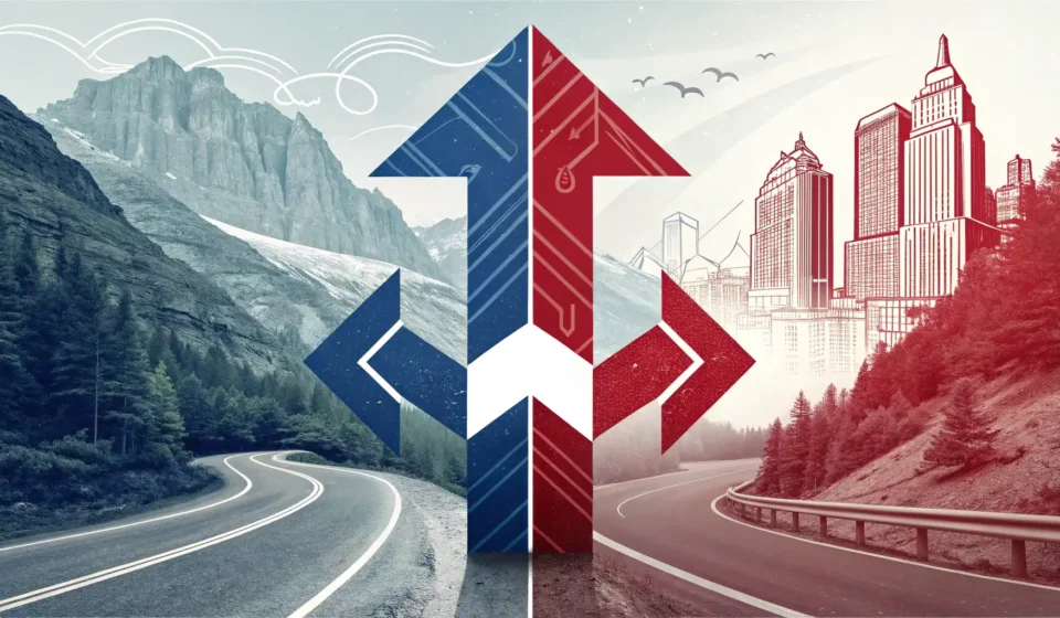 Up and Down vs. Back and Forth: 영어로 위아래, 앞뒤 움직임 완벽 마스터하기 위아래 움직임(Up and down)과 앞뒤 움직임(Back and forth)을 나타내는 화살표들이 대비되어 영어 표현의 차이를 시각적으로 보여주는 이미지.