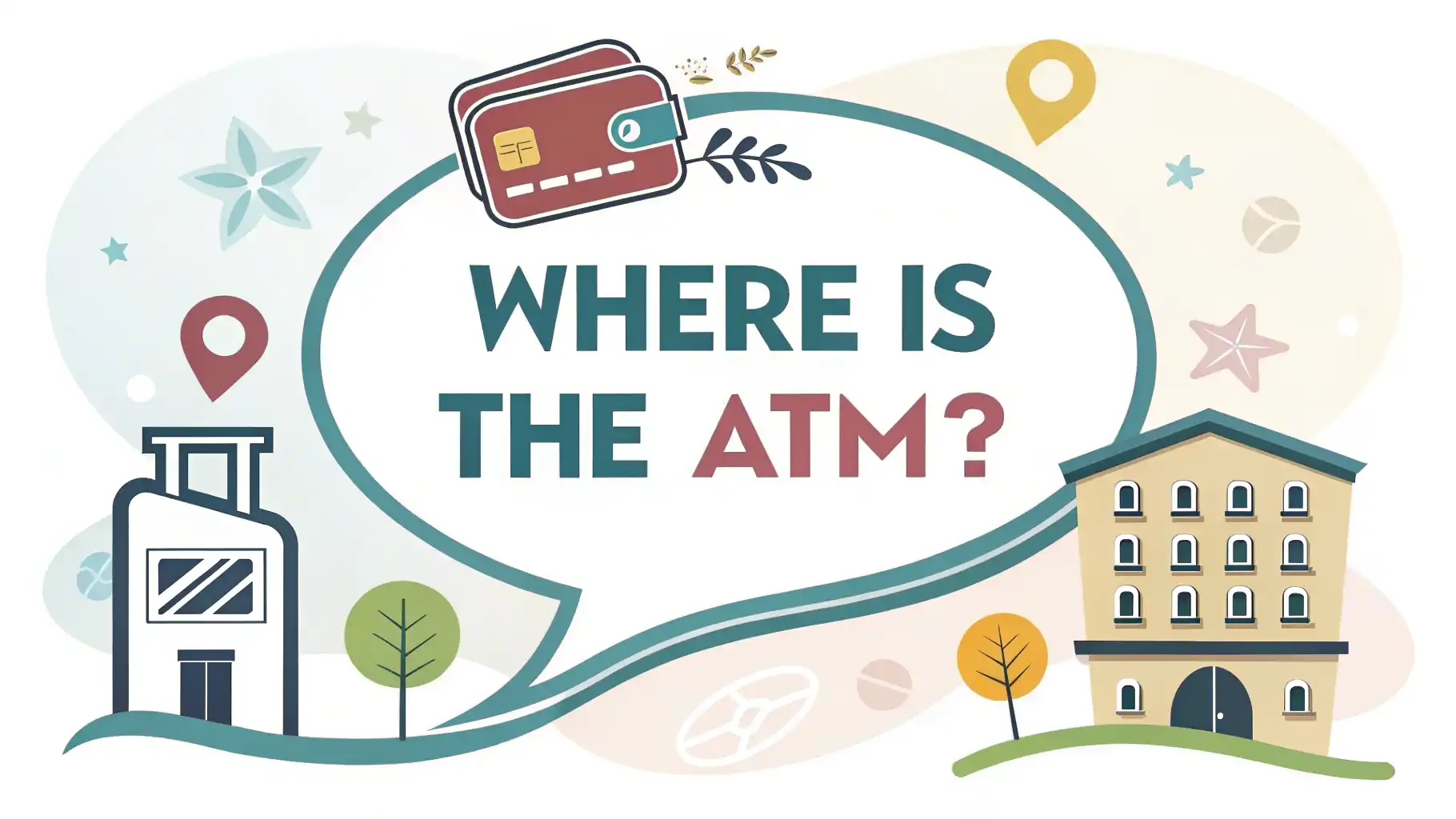 호텔에서 ATM 찾기, 영어로 자신 있게 물어보세요! 호텔에서 ATM 위치를 영어로 묻는 표현 배우기 아이콘