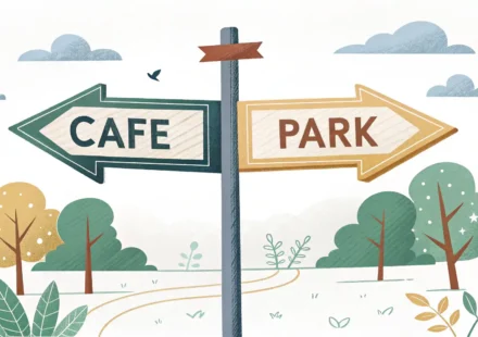 “Otherwise”와 “Or else” 완벽 구분! 경고 표현까지 마스터하기 'Otherwise'와 'Or else'의 차이와 경고 의미를 시각적으로 표현하는 갈림길 표지판과 경고 아이콘 일러스트