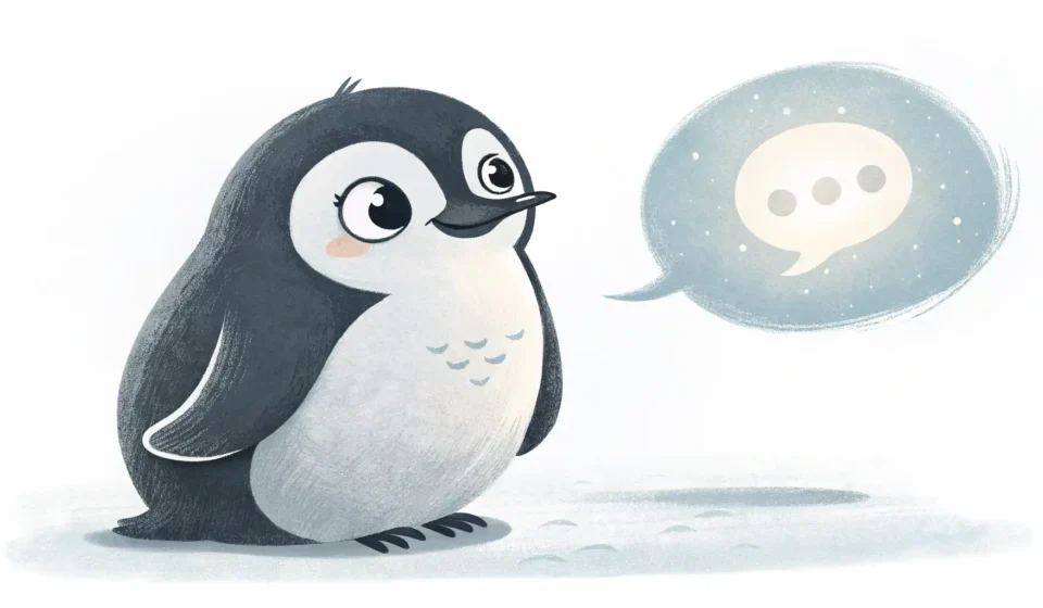펭귄 영어로? 쉽고 정확하게 알아보는 Penguin! 영어로 펭귄을 표현하는 방법을 배우는 귀여운 펭귄 일러스트