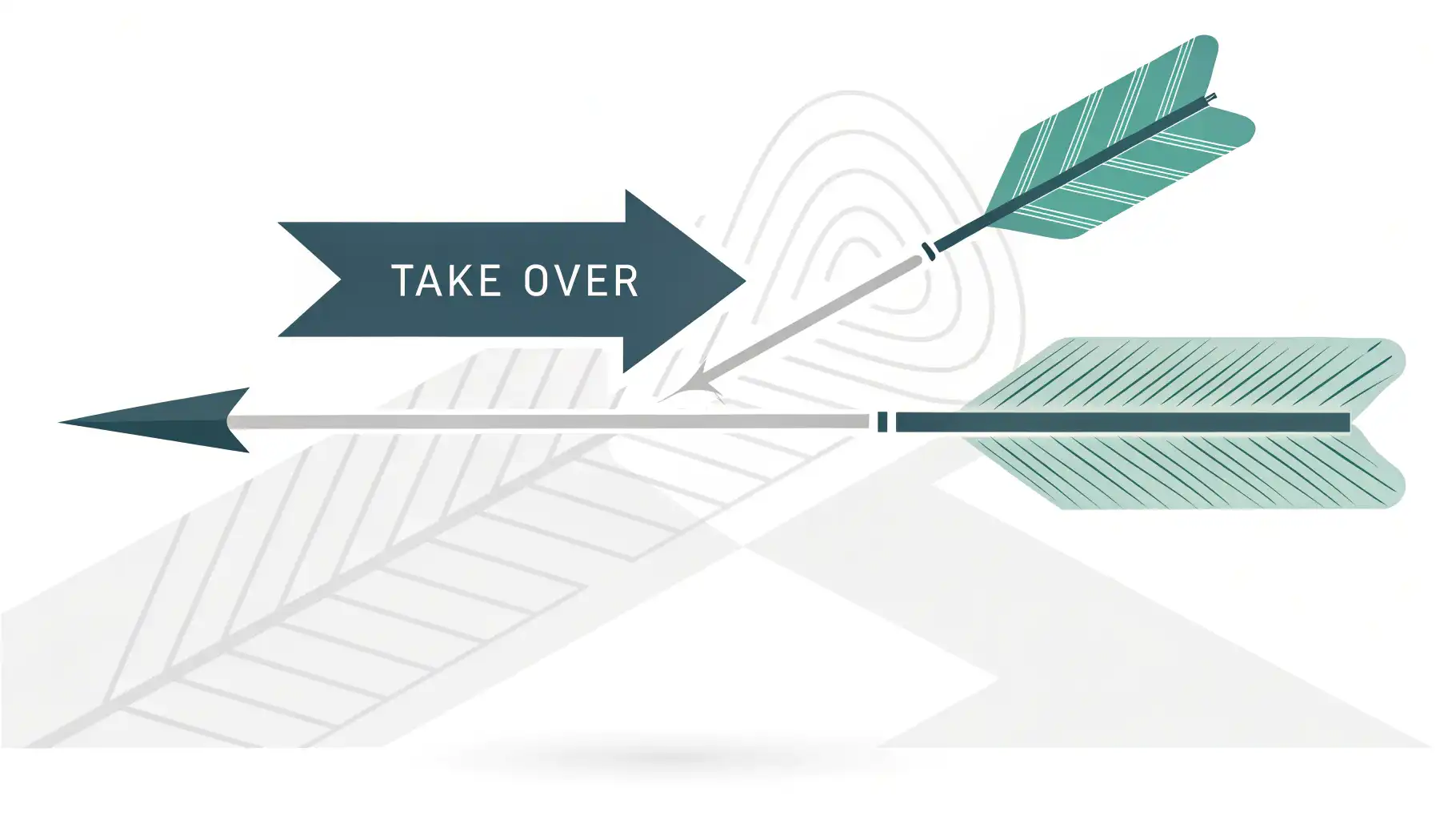 Take over vs Take on: 인수하고 맡는 상황, 영어로 정확하게 표현하기 영어로 'Take over'와 'Take on'의 의미 차이를 설명하는 이미지.