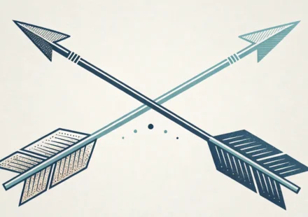 “Therefore”와 “Thus” 완벽 구분! 결과 도출 영어 표현 정복하기 Therefore와 Thus의 미묘한 차이와 결과 도출 표현 학습을 상징하는 두 갈래 화살표 이미지