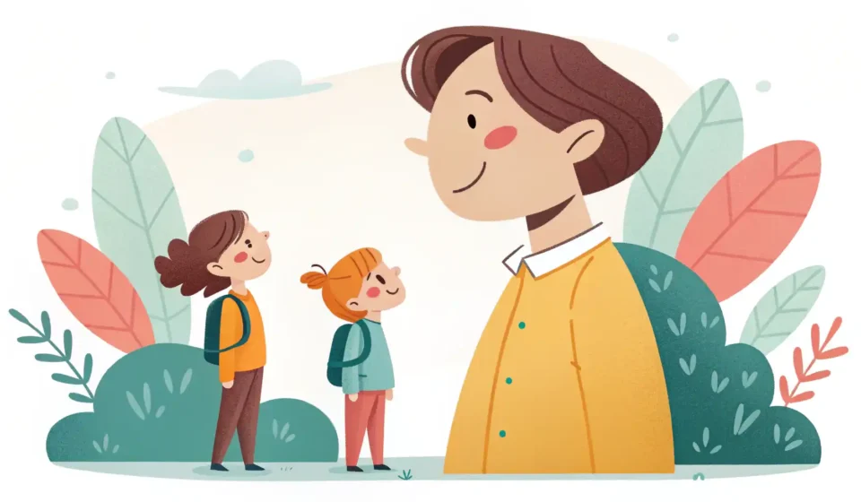동생 영어로 어떻게 말할까요? 상황별 완벽 정리! 동생을 영어로 표현하는 방법 학습을 나타내는 형제자매 아이콘과 말풍선 이미지