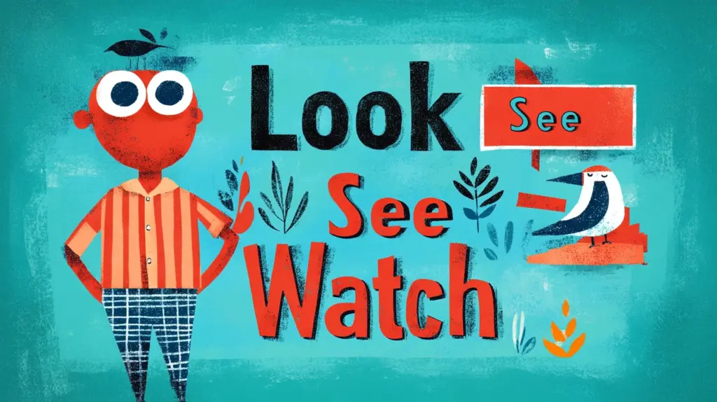 Illustration showing the differences between Look See and Watch