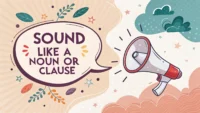 'Sound like'와 'sound as though' 영어 표현의 차이를 설명하는 말풍선 아이콘 그래픽