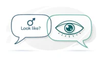 눈 아이콘과 'Look like?' 텍스트, 생각 구름 아이콘과 'Seem?' 텍스트가 비교되어 있는 이미지, 영어 표현 'Look like'와 'Seem'의 차이를 시각적으로 나...