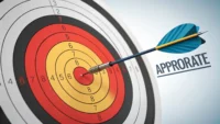 영어 표현 'Appropriate'와 'in the right place'의 정확한 사용법과 뉘앙스 차이를 시각적으로 표현한 이미지.