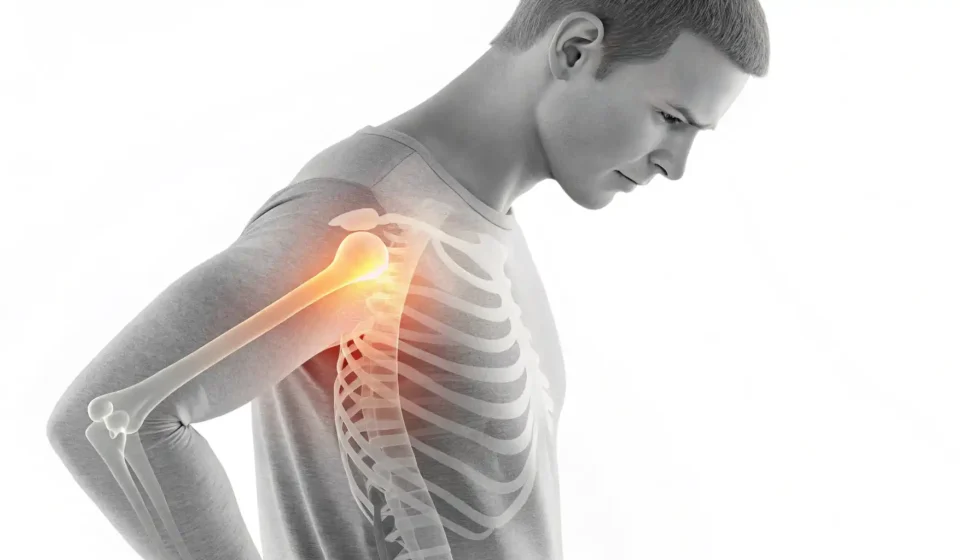 팔꿈치 영어 단어 및 표현 학습을 상징하는 그래픽 이미지.