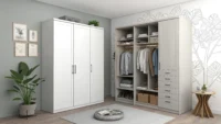 옷장을 뜻하는 영어 단어 Closet과 Wardrobe의 차이를 시각적으로 보여주는 이미지.