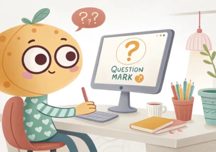 컴퓨터 화면의 코딩 오류를 보며 영어로 질문하거나 설명하는 방법을 배우는 모습