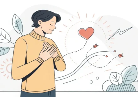 역류성 식도염 증상을 영어로 표현하는 방법을 배우는 일러스트