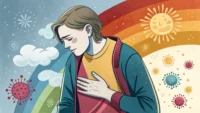 토할 것 같거나 속이 메스꺼울 때 사용하는 영어 표현 배우기 시각 자료