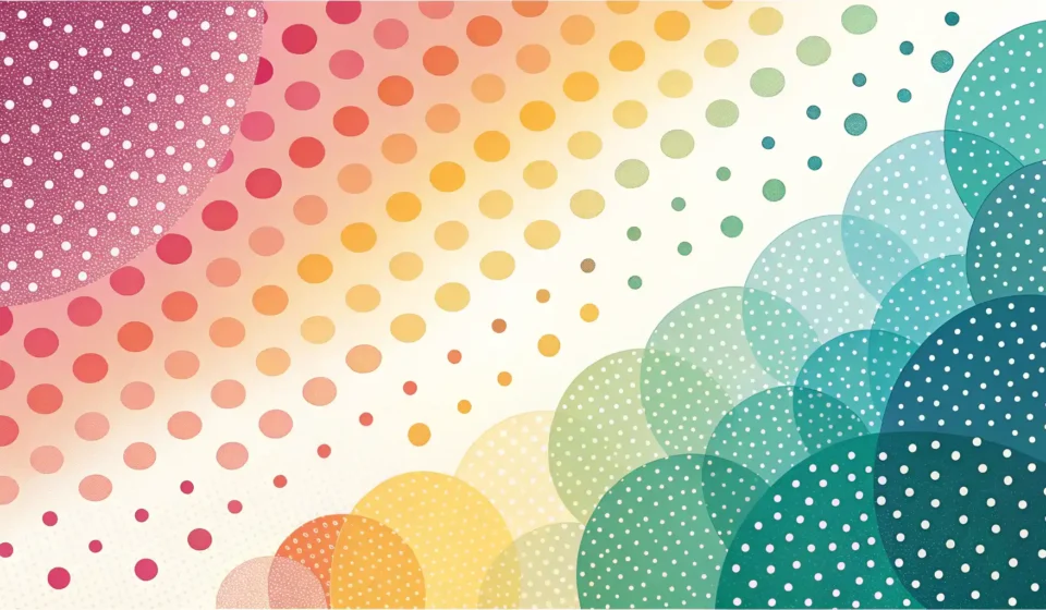 다양한 '도트' 관련 영어 표현: 폴카 도트와 점선 시각 자료