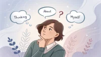 영어로 의심이나 불확실함을 표현하는 다양한 영어 표현을 떠올리며 고민하는 사람과 물음표 일러스트.