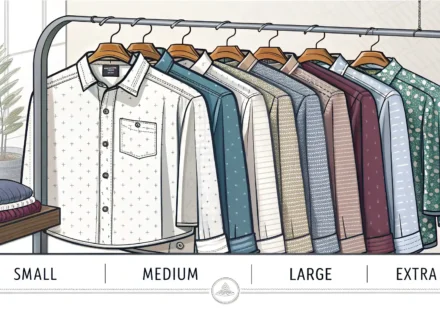 다양한 크기의 옷과 신발, 줄자가 그려진 이미지, 크기 관련 영어 표현 학습 컨셉