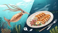 오징어와 깔라마리(오징어 요리) 그림, 오징어 관련 영어 표현 학습