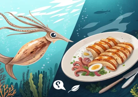 오징어와 깔라마리(오징어 요리) 그림, 오징어 관련 영어 표현 학습
