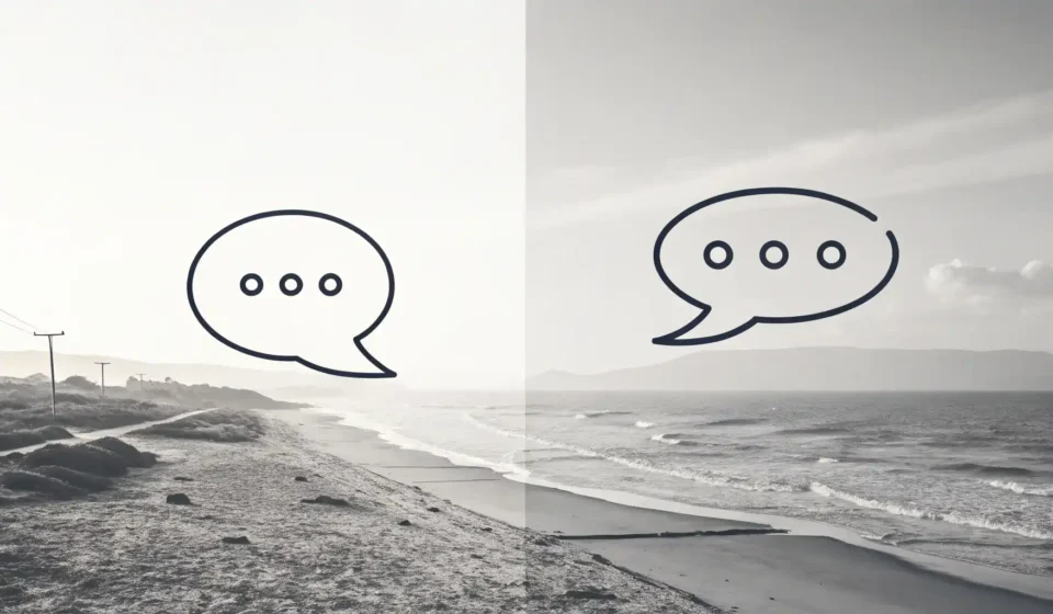 두 개의 비슷한 말풍선 아이콘과 더하기 기호 및 별 아이콘으로 '또한'과 '추가'의 개념을 시각적으로 표현한 이미지.