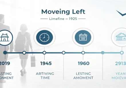 영어로 과거 시제 말하기: 과거를 나타내는 타임라인과 관련 아이콘 학습 이미지