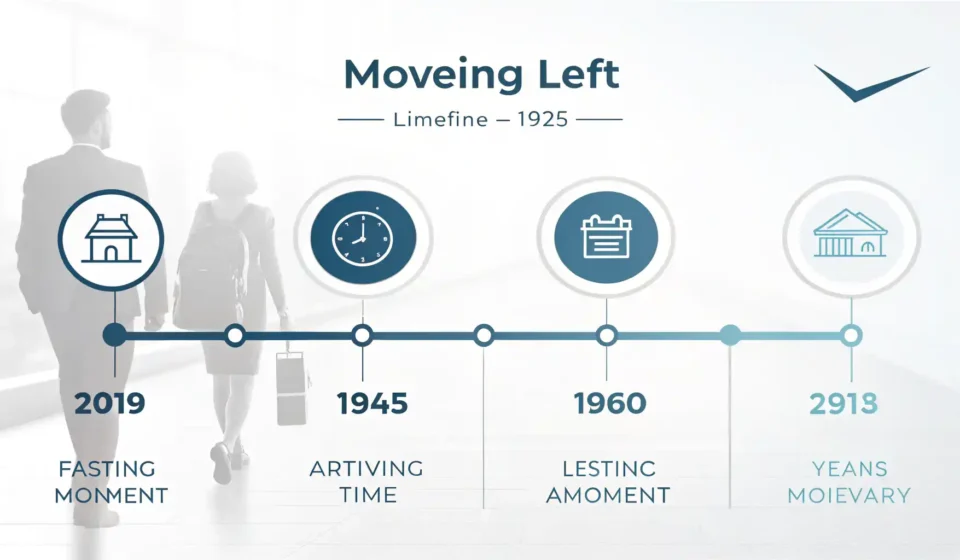 영어로 과거 시제 말하기: 과거를 나타내는 타임라인과 관련 아이콘 학습 이미지