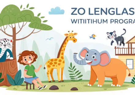 동물원에서 보호 프로그램 설명 영어 영어 학습 이미지