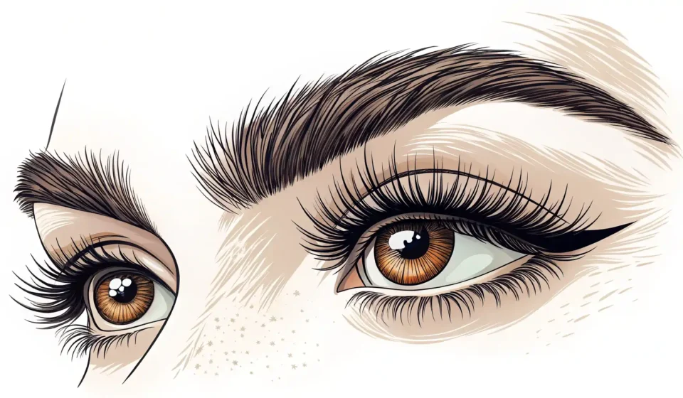 눈썹 관련 영어 표현 학습 시각 자료