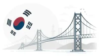 정규직 관련 영어 표현 학습을 상징하는 다리와 아이콘 이미지
