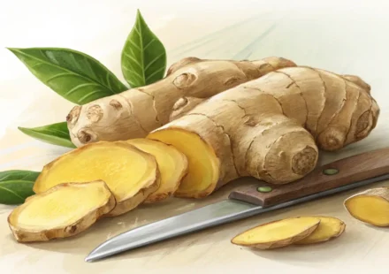 생강 영어 표현 'Ginger' 배우기: 신선한 생강과 학습 과정을 나타내는 아이콘 썸네일 이미지