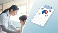 실비보험을 영어로 표현하는 방법('Actual Expense Insurance', 'Indemnity Health Insurance')을 알려주는 이미지. 병원 영수증 아이콘과 영...