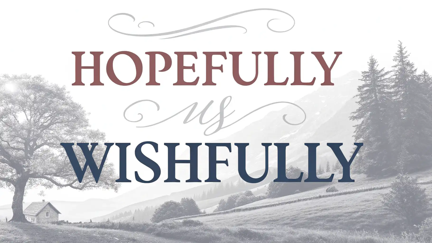 영어로 희망을 표현하는 Hopefully와 Wishfully의 의미 차이를 보여주는 섬네일 이미지.