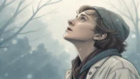 영어로 후회나 소망을 나타내는 'If only' 표현을 생각하는 사람 일러스트
