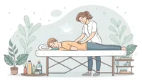 마사지샵 영어 표현 학습: 원하는 신체 부위를 영어로 요청하는 방법을 나타내는 시각 자료