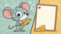 작은 생쥐(mouse)와 큰 시궁쥐(rat) 그림 비교를 통해 영어 단어 차이 배우기