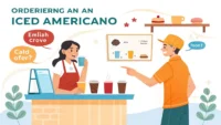 Ordering an iced Americano at a café [English Conversation] 영어 학습 이미지