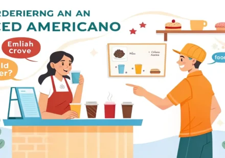 Ordering an iced Americano at a café [English Conversation] 영어 학습 이미지